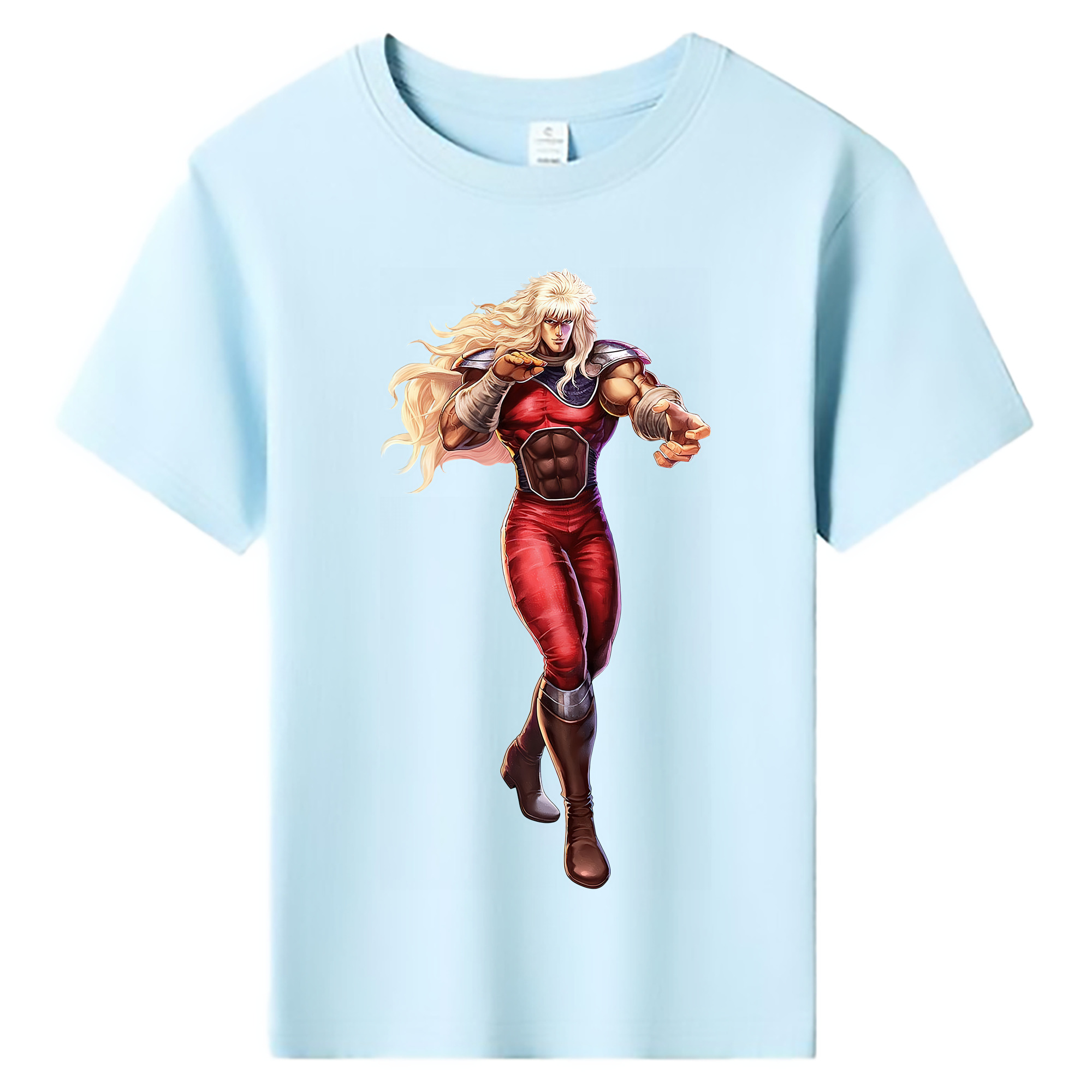（画像用） 北斗の拳 Fist of the North Star 綿100％キッズTシャツ（フロントプリント）